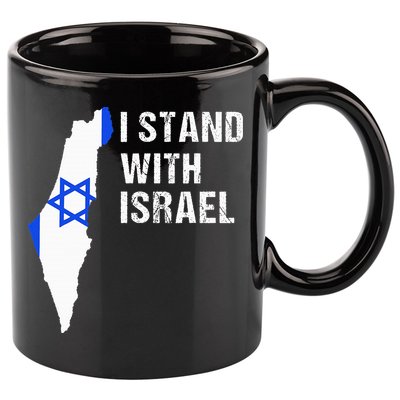 I Stand With Israel Jewish Gifts Heritage Israeli Flag 11oz C Handle Ceramic Mug