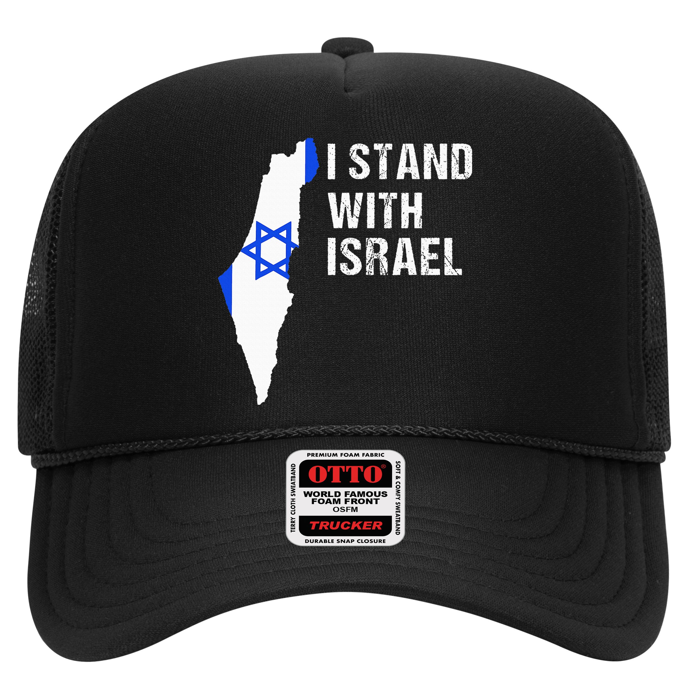 I Stand With Israel Jewish Gifts Heritage Israeli Flag Hat