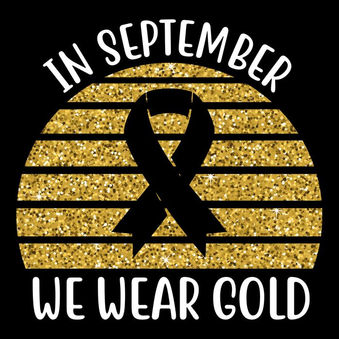 In September We Wear Gold Childhood Cancer Ribbon Zip Tote Bag
