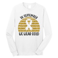 In September We Wear Gold Childhood Cancer Ribbon Long Sleeve Shirt