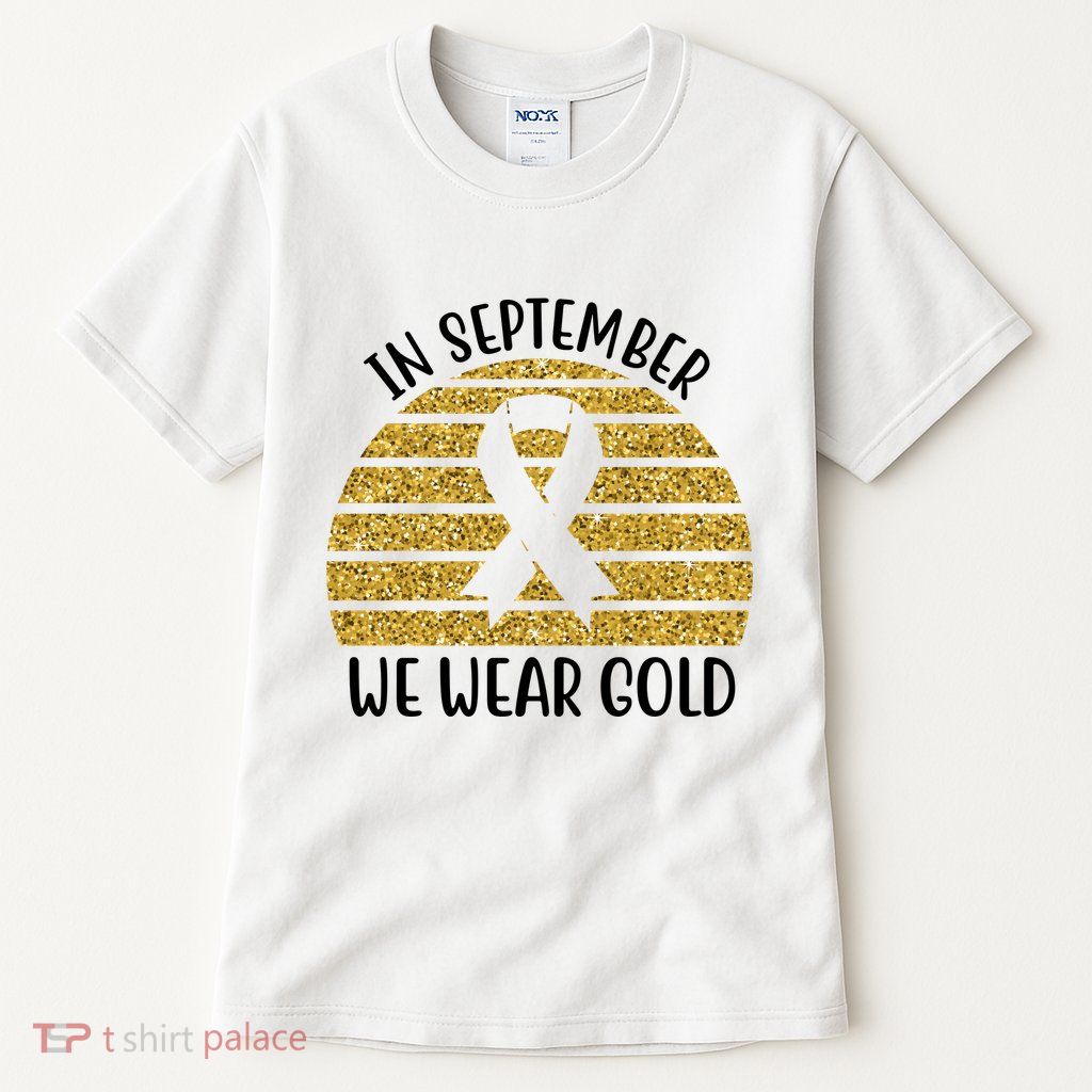 In September We Wear Gold Childhood Cancer Ribbon Tall T-Shirt