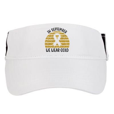 In September We Wear Gold Childhood Cancer Ribbon Adult Drive Performance Visor