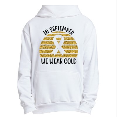 In September We Wear Gold Childhood Cancer Ribbon Urban Pullover Hoodie