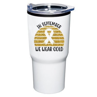 In September We Wear Gold Childhood Cancer Ribbon Tumbler