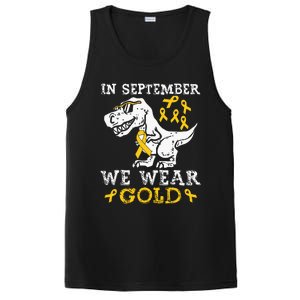 In September We Wear Gold Trex Childhood Cancer Awareness PosiCharge Competitor Tank