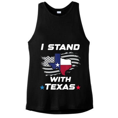 I Stand With Texas Ladies PosiCharge Tri-Blend Wicking Tank