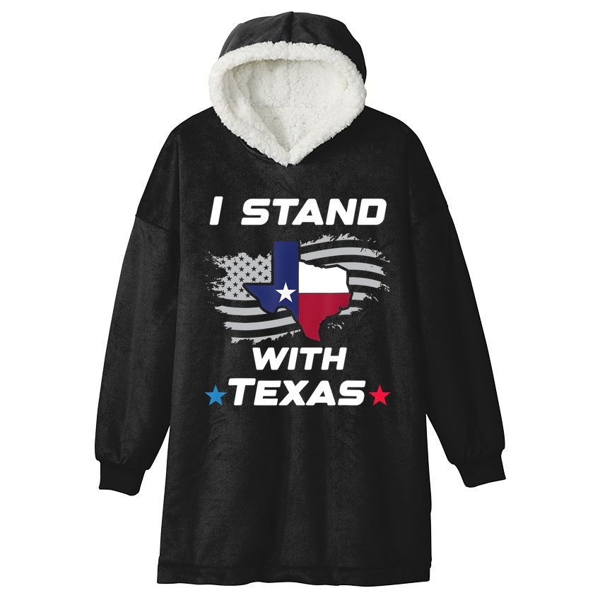 I Stand With Texas Hooded Wearable Blanket