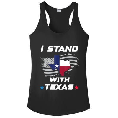 I Stand With Texas Ladies PosiCharge Competitor Racerback Tank