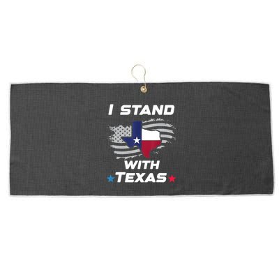 I Stand With Texas Large Microfiber Waffle Golf Towel