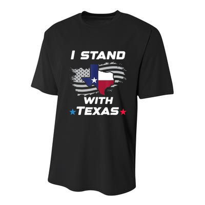 I Stand With Texas Youth Performance Sprint T-Shirt