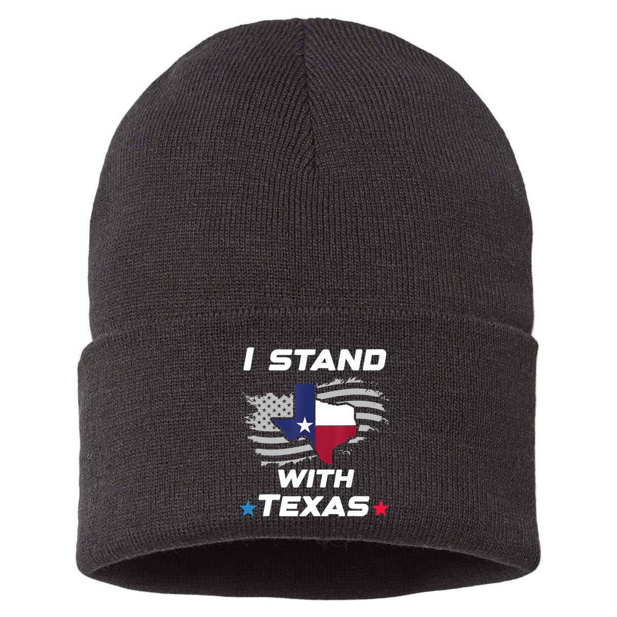 I Stand With Texas Sustainable Knit Beanie