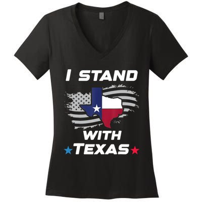 I Stand With Texas Women's V-Neck T-Shirt