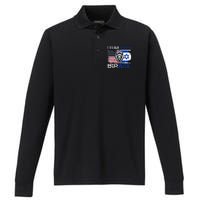 I Stand With Israel US Support Lion Love Israeli Brotherhood Performance Long Sleeve Polo