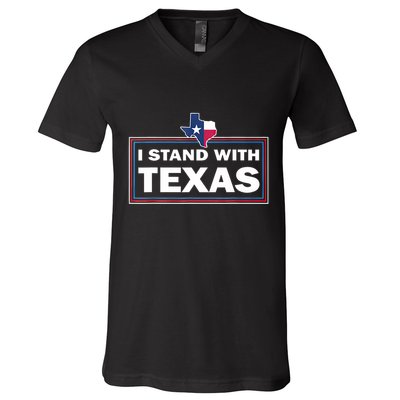 I Stand With Texas I Support Texas V-Neck T-Shirt