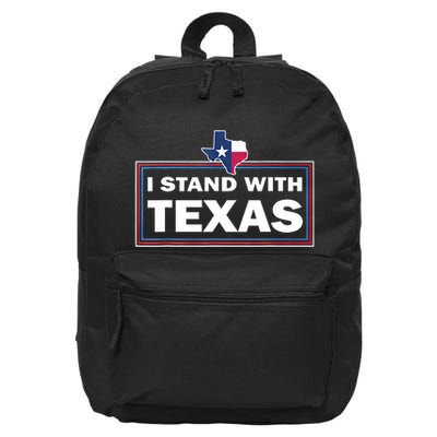 I Stand With Texas I Support Texas 16 in Basic Backpack