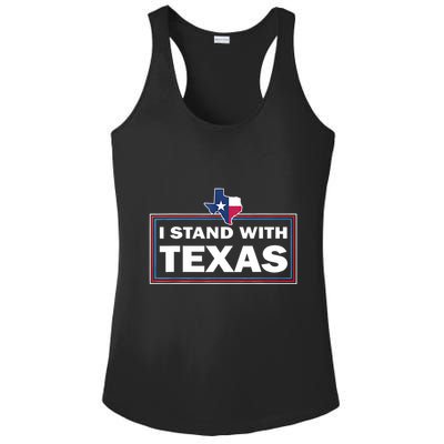 I Stand With Texas I Support Texas Ladies PosiCharge Competitor Racerback Tank