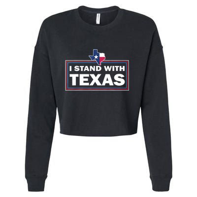 I Stand With Texas I Support Texas Cropped Pullover Crew