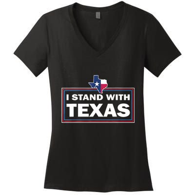 I Stand With Texas I Support Texas Women's V-Neck T-Shirt
