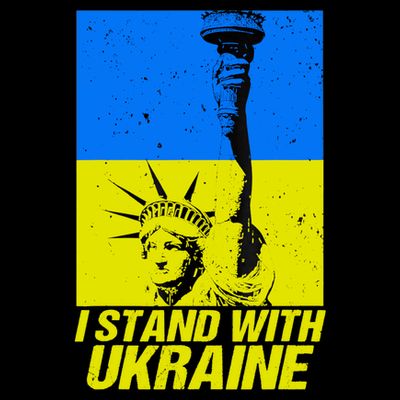 I Stand With Ukraine Support Ukraine Ukrainian Flag T-Shirt