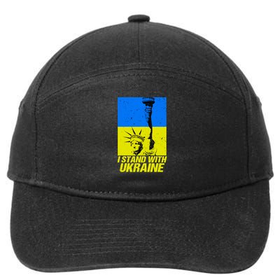 I Stand With Ukraine Support Ukraine Ukrainian Flag 7-Panel Snapback Hat