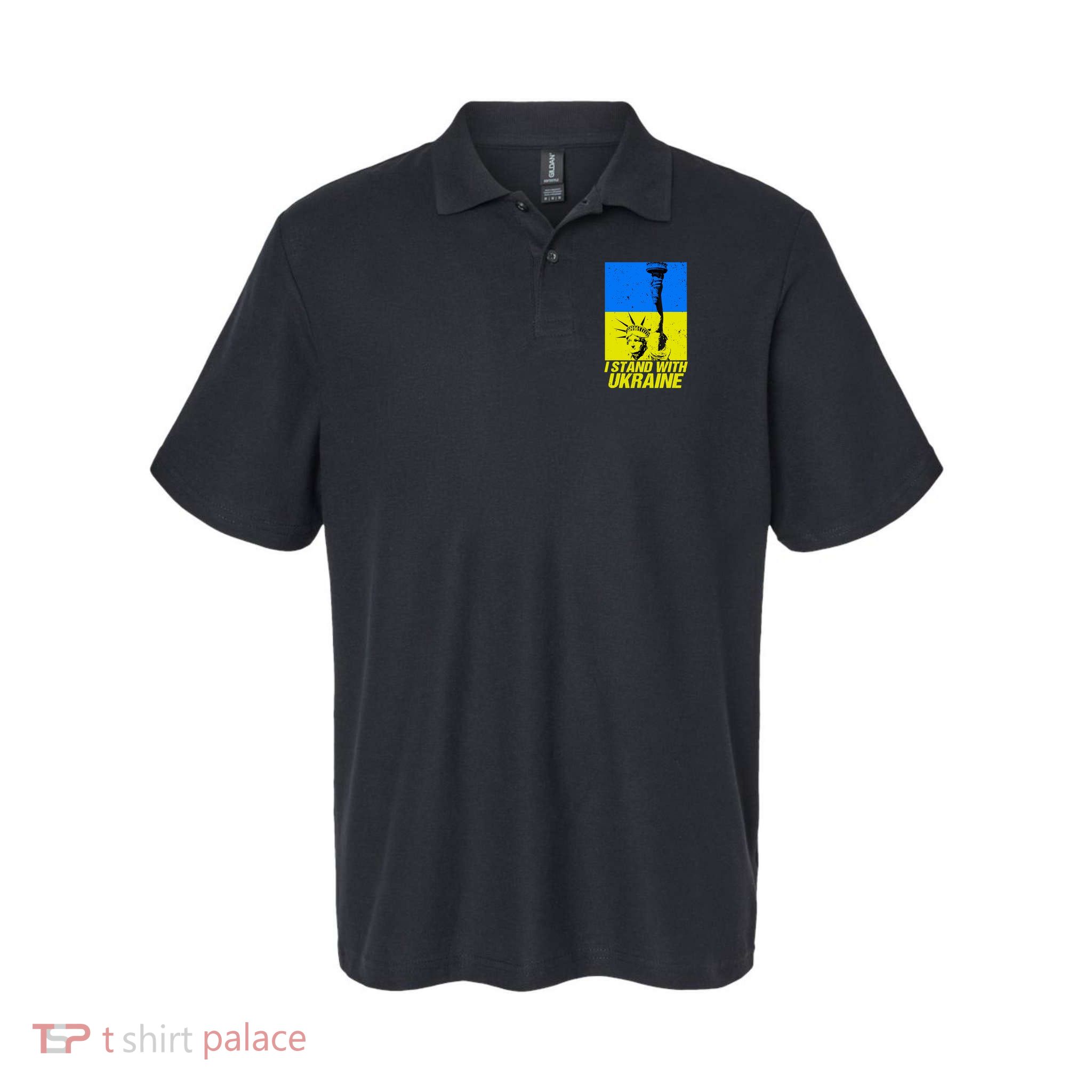 I Stand With Ukraine Support Ukraine Ukrainian Flag Polo