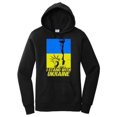 I Stand With Ukraine Support Ukraine Ukrainian Flag Women's Pullover Hoodie