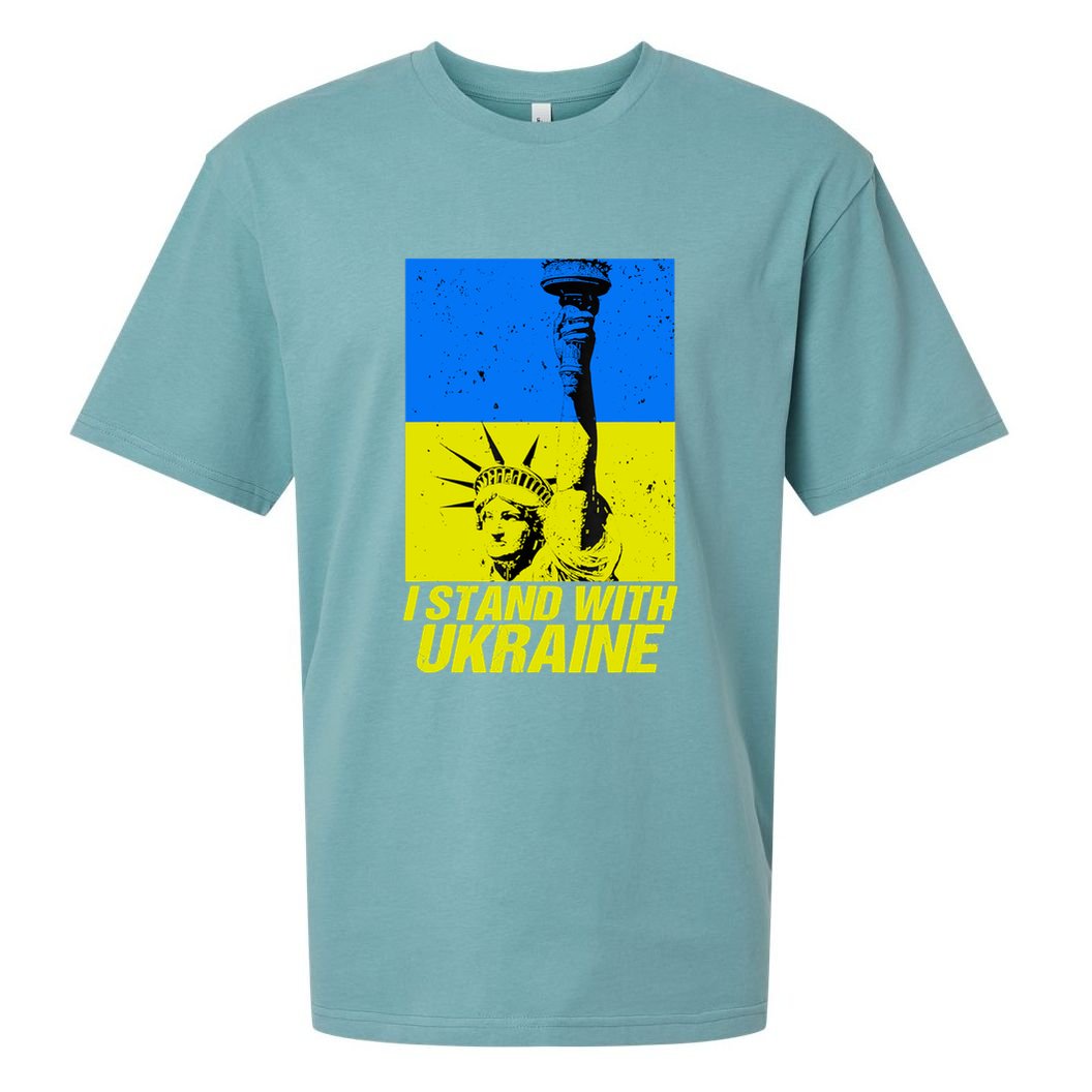 I Stand With Ukraine Support Ukraine Ukrainian Flag Sueded Cloud Jersey T-Shirt