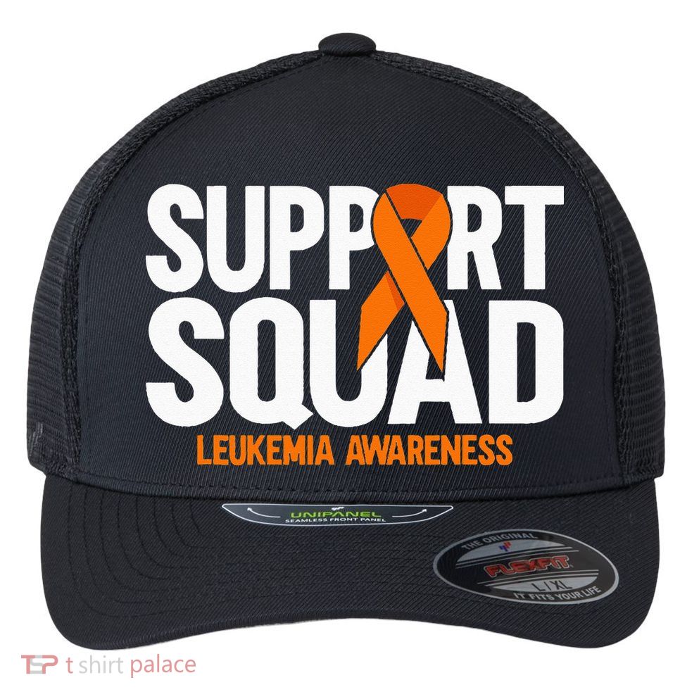 In September We Wear Orange Leukemia Awareness Flexfit Unipanel Trucker Cap