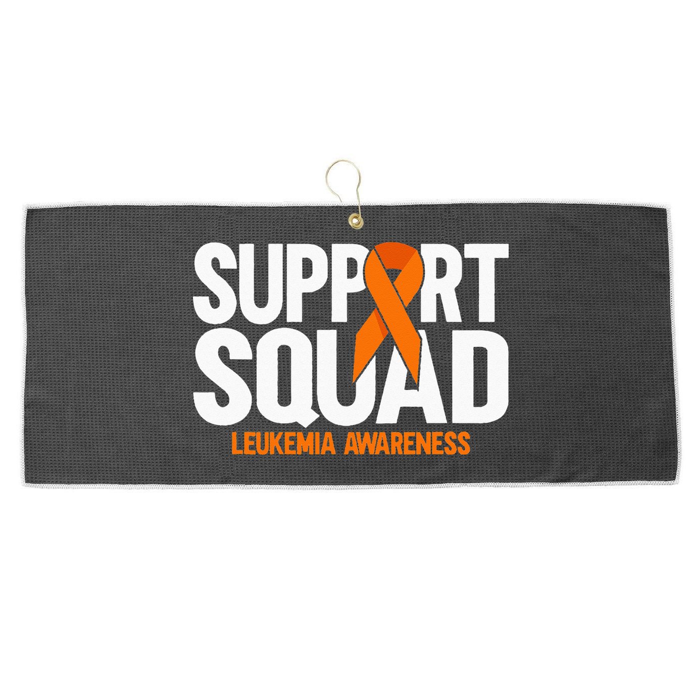 In September We Wear Orange Leukemia Awareness Large Microfiber Waffle Golf Towel