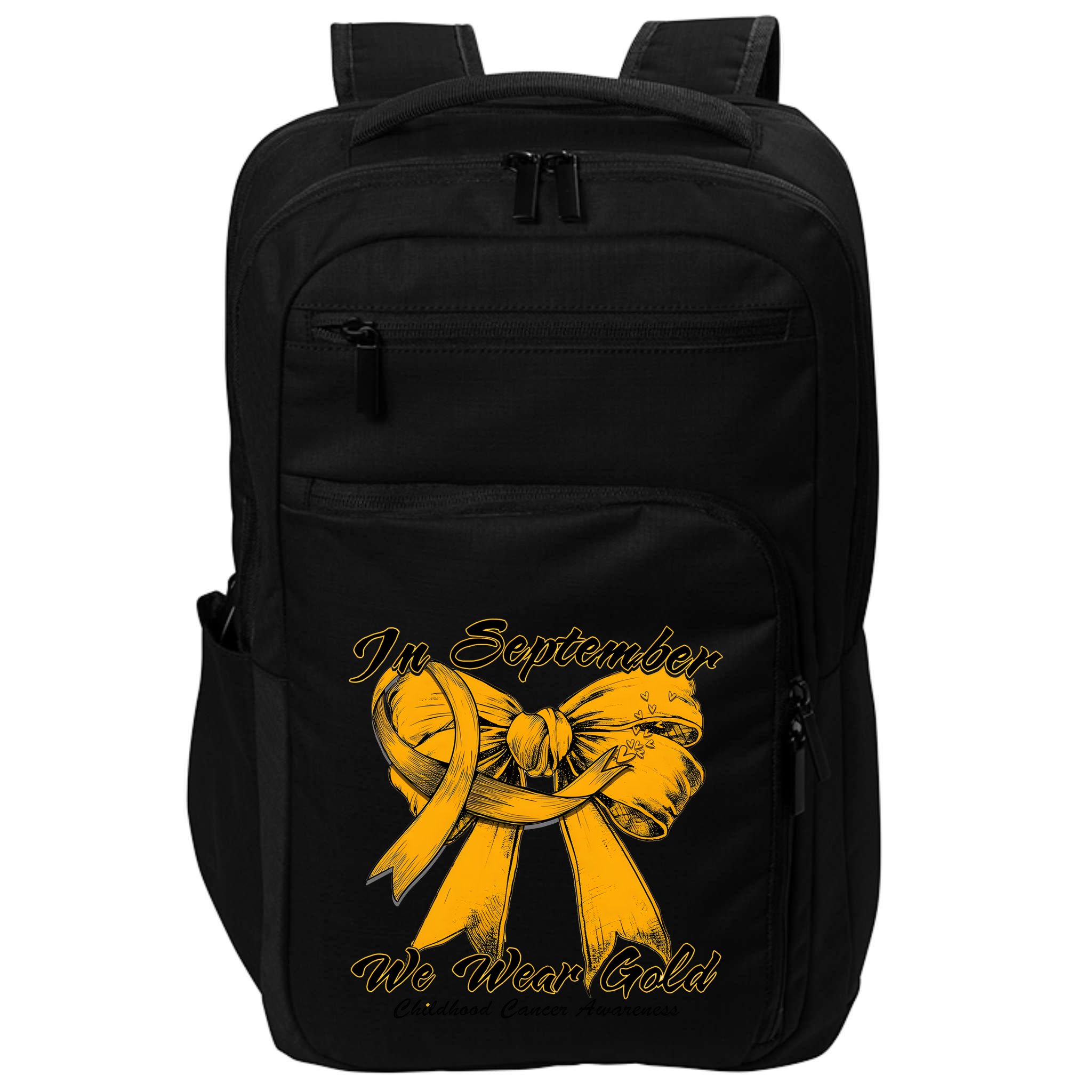 In September We Wear Gold For Childhood Cancer Awareness Impact Tech Backpack