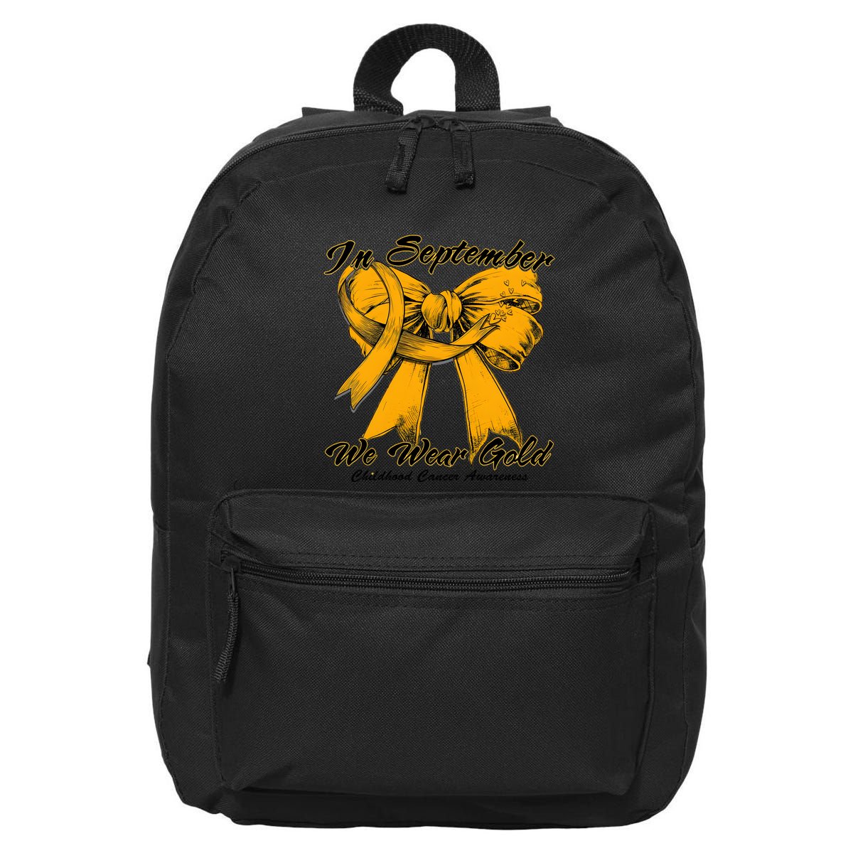 In September We Wear Gold For Childhood Cancer Awareness 16 in Basic Backpack
