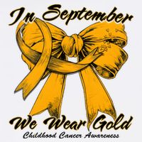 In September We Wear Gold For Childhood Cancer Awareness V-Neck T-Shirt