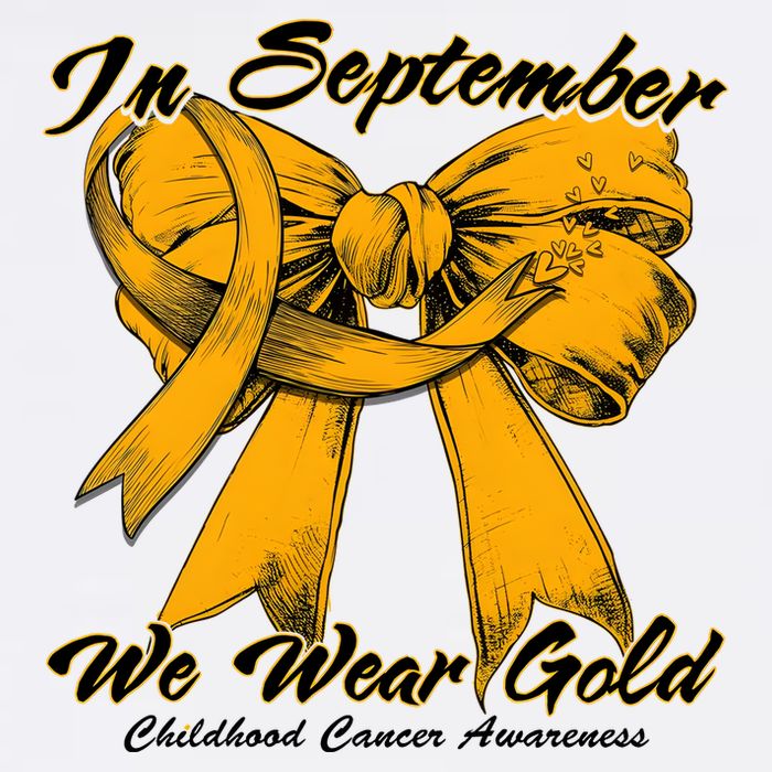 In September We Wear Gold For Childhood Cancer Awareness V-Neck T-Shirt