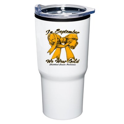 In September We Wear Gold For Childhood Cancer Awareness Tumbler