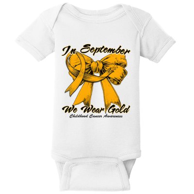 In September We Wear Gold For Childhood Cancer Awareness Baby Bodysuit