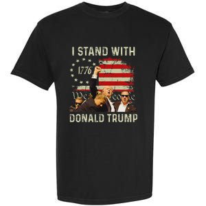 I Stand With Trump 2024 Strong Support Garment-Dyed Heavyweight T-Shirt