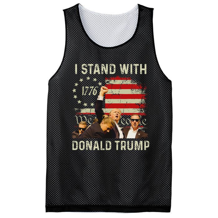 I Stand With Trump 2024 Strong Support Mesh Reversible Basketball Jersey Tank