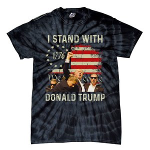 I Stand With Trump 2024 Strong Support Tie-Dye T-Shirt