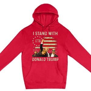 I Stand With Trump 2024 Strong Support Premium Pullover Hoodie