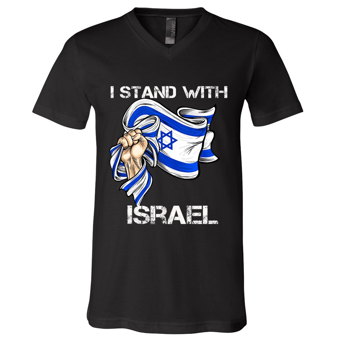 I Stand With Israel Support Israel Love Israeli Brotherhood V-Neck T-Shirt