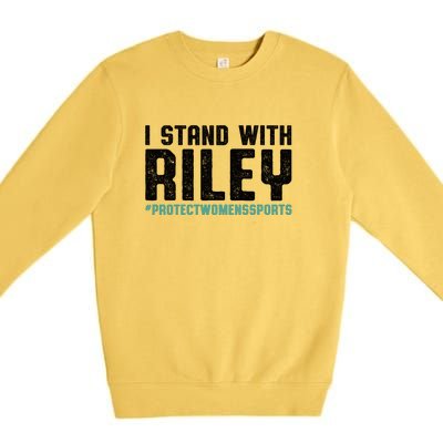 I Stand With Riley Gaines | Protect Womens Sports Premium Crewneck Sweatshirt