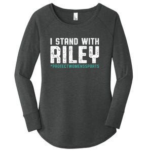 I Stand With Riley Gaines | Protect Womens Sports Women's Perfect Tri Tunic Long Sleeve Shirt