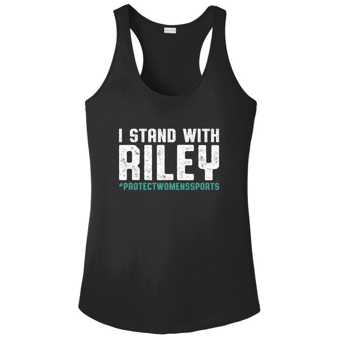 I Stand With Riley Gaines | Protect Womens Sports Ladies PosiCharge Competitor Racerback Tank