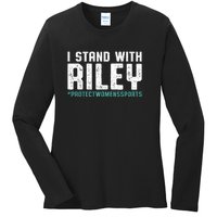 I Stand With Riley Gaines | Protect Womens Sports Ladies Long Sleeve Shirt