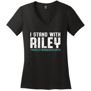 I Stand With Riley Gaines | Protect Womens Sports Women's V-Neck T-Shirt