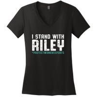 I Stand With Riley Gaines | Protect Womens Sports Women's V-Neck T-Shirt