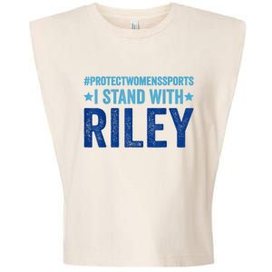 I Stand With Riley Gaines Protect Womens Sports Garment-Dyed Women's Muscle Tee