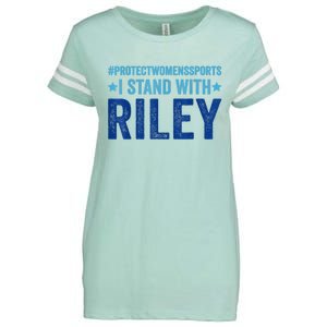 I Stand With Riley Gaines Protect Womens Sports Enza Ladies Jersey Football T-Shirt