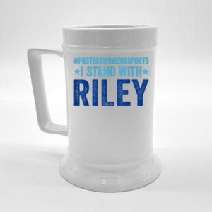 I Stand With Riley Gaines Protect Womens Sports Beer Stein