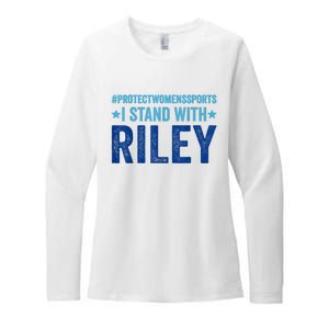 I Stand With Riley Gaines Protect Womens Sports Womens CVC Long Sleeve Shirt